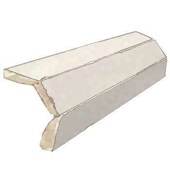 Mosaic House Moroccan tile Metro Corner Bullnose 1 White  solid zellige, mosaic, zellij, bullnose, trim, glaze 